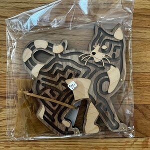 Wooden Cat Maze Puzzle
